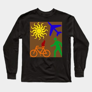 Human Cycle Brown Long Sleeve T-Shirt